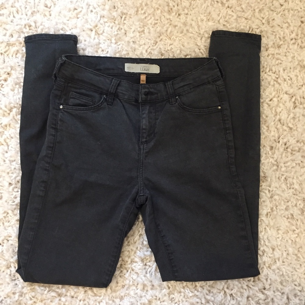 FOREST GREEN TOPSHOP MOTO LEIGH JEANS